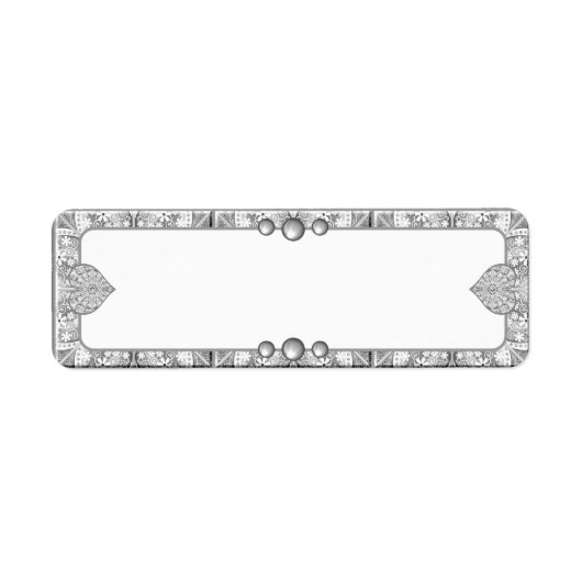 Étiquette Céramique gris dentelle (Devant)