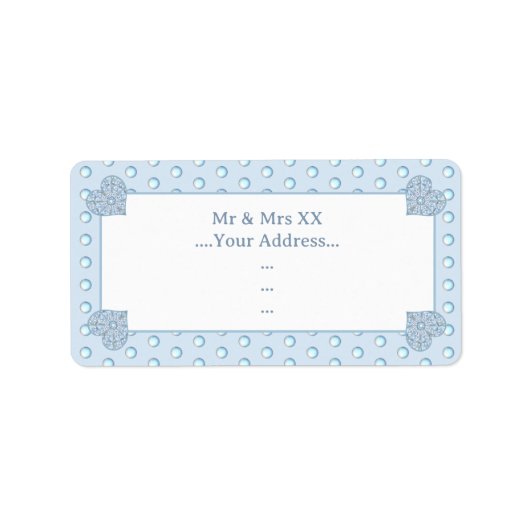 Étiquette Céramique Lace Bleu clair (Devant)