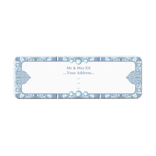 Étiquette Céramique Lace Bleu clair (Devant)