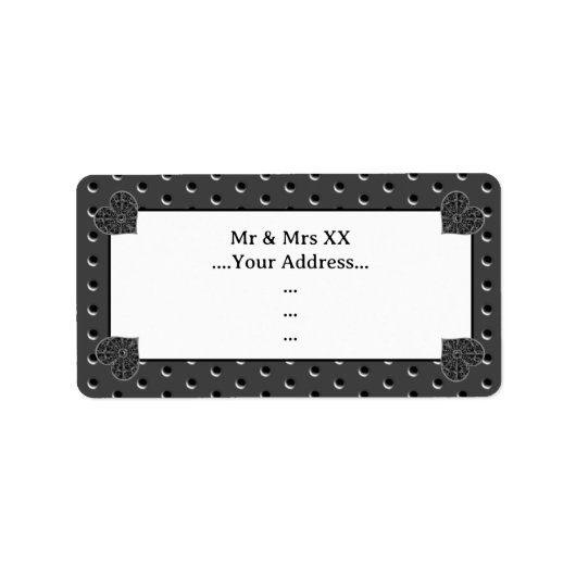 Étiquette Céramique noir (Devant)