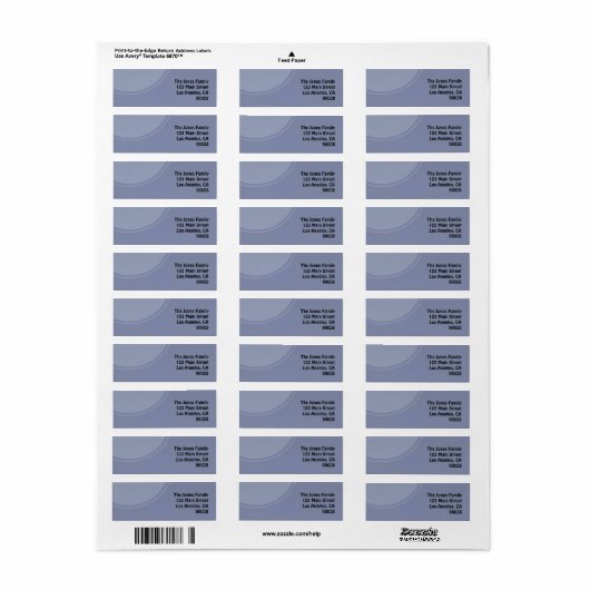 Étiquette Cercle bleu clair (Feuille entière)