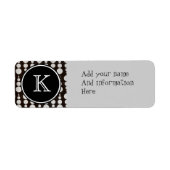 Étiquette Cercle d'argent monogramme (Devant)