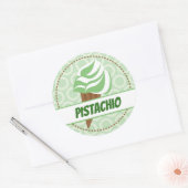 Étiquette Cercle de crème glacée verte (Enveloppe)