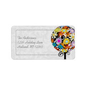 Étiquette Cercle de Forêt Magique de l'Amour Mariage d'arbre (Devant)