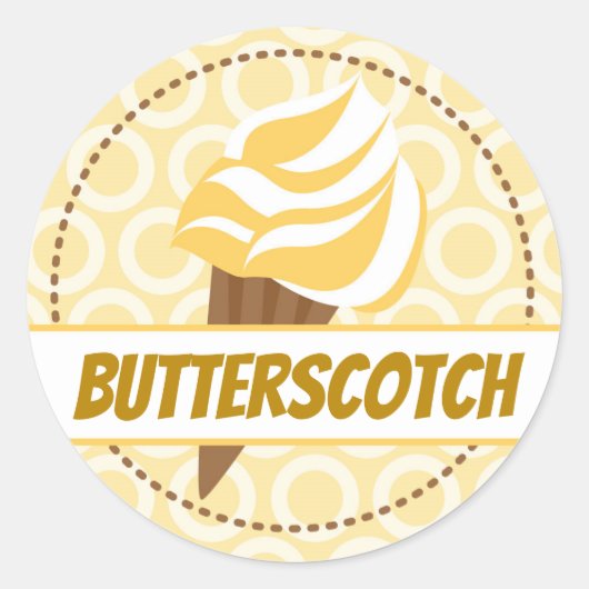 Étiquette Cercle de glace jaune or (Devant)