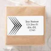 Étiquette Cercle demi-ton Abstrait Zigzag Chevron (En situation)