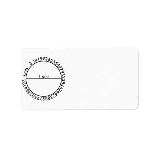 Étiquette Cercle Pi (Devant)