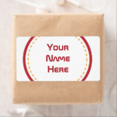 Étiquette Cercle rouge orange (En situation)