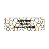 Étiquette Cercles Boho (Devant)