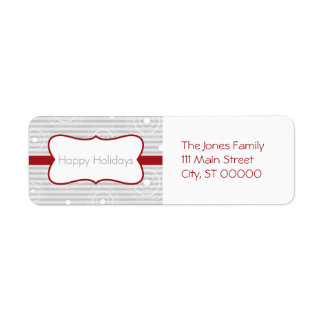 Étiquette Cercles de Noël - Argent Bleu