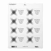 Étiquette Cercles demi-tons Abstraits X (Feuille entière)