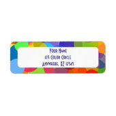 Étiquette Cercles et points multicolores (Devant)