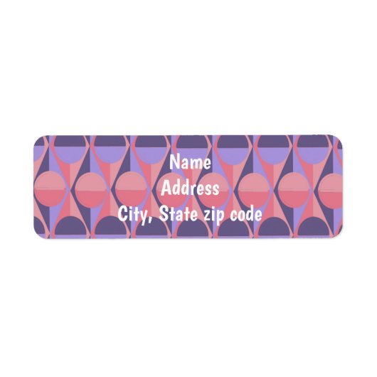 Étiquette Cercles et triangles Art Déco (Devant)