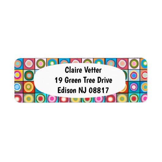 Étiquette Cercles inspirés par Kandinsky (Devant)