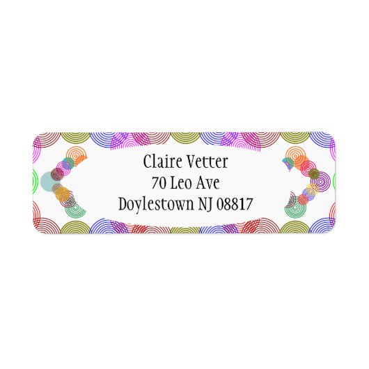 Étiquette Cercles pointus (Devant)