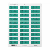 Étiquette Cercles Turquoise (Feuille entière)