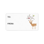 Étiquette Cerf aux oiseaux (Devant)