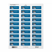 Étiquette Cerf de Noël (Feuille entière)