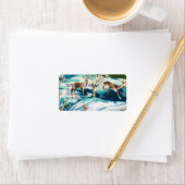 Étiquette Cerf de scrapbook (En situation)