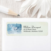 Étiquette Cerfs et pins d'hiver (En situation)