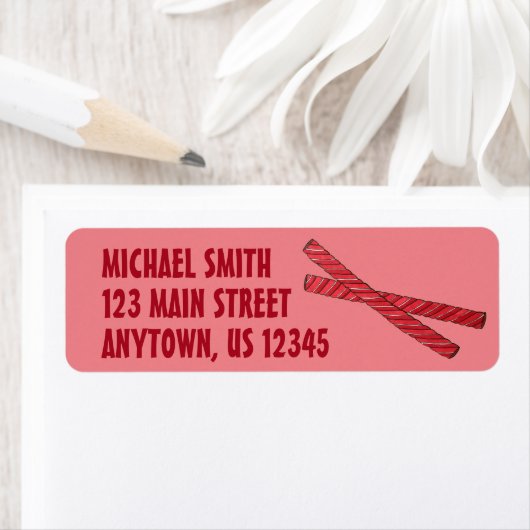 Étiquette Cerise Rouge Licorice Whihid Licorice Twist Candy (En situation)