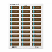 Étiquette Cerulean Dainty Dots Personnalisé Famille Monogram (Feuille entière)