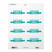 Étiquette C'est comme ça que je roule (Feuille entière)