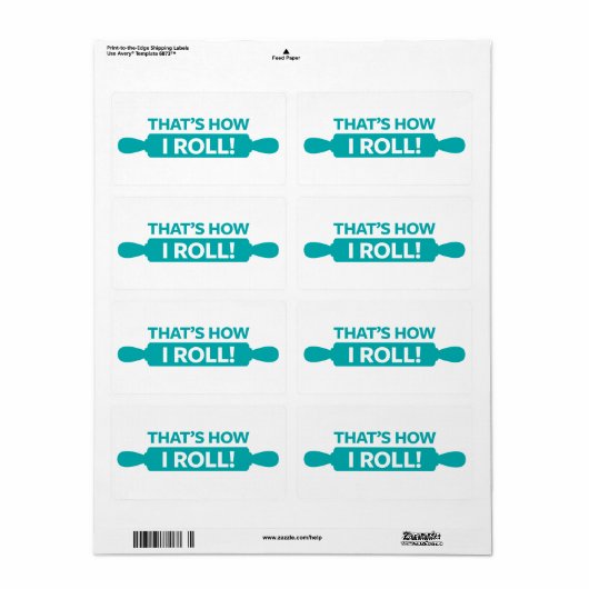 Étiquette C'est comme ça que je roule (Feuille entière)