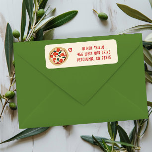 Étiquette C'est l'Amore Pizza Italienne Adresse de Mariage P