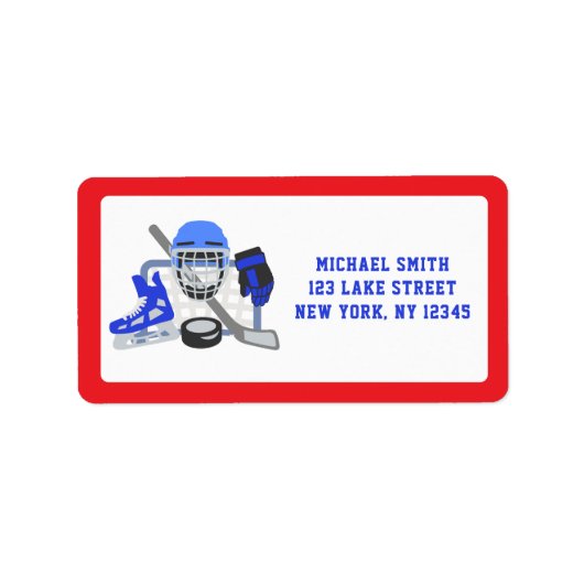 ÉTIQUETTE C'EST L'HEURE DU JEU HOCKEY ANNIVERSAIRE (Devant)