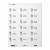 Étiquette Chaîne de perles succulentes (Feuille entière)