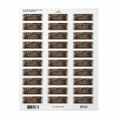 Étiquette Chaîne rustique éclaire les flocons de neige d'hiv (Feuille entière)