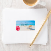 Étiquette Chaise de plage tropicale, Hibiscus de sable (En situation)