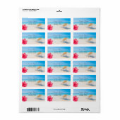 Étiquette Chaise de plage tropicale, Hibiscus de sable (Feuille entière)