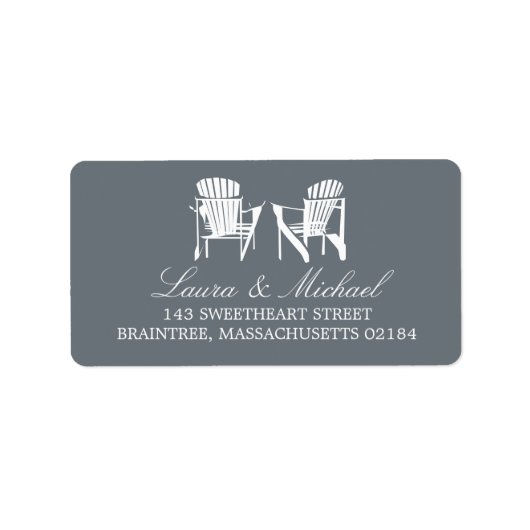 Étiquette Chaises Adirondack | Adresse (Devant)