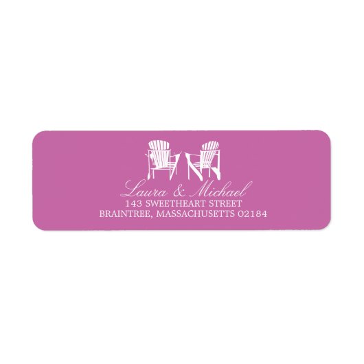 Étiquette Chaises Adirondack | Adresse de retour (Devant)