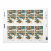 Étiquette Chaises de café parisiennes (Feuille entière)