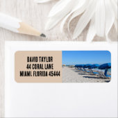 Étiquette Chaises de plage TROPICAL Retourner l'adresse Étiq (En situation)