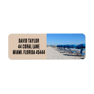 Étiquette Chaises de plage TROPICAL Retourner l'adresse Étiq