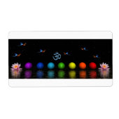 Étiquette chakras et aum (Devant)