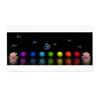 Étiquette chakras et aum