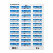 Étiquette Chaleureux et douillets neige - Adresse de retour (Feuille entière)