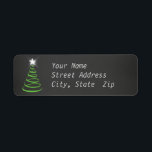 Étiquette Chalkboard Christmas Retourner l'adresse<br><div class="desc">Chalkboard Christmas Retourner l'adresse</div>