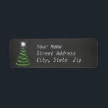 Étiquette Chalkboard Christmas Retourner l'adresse<br><div class="desc">Chalkboard Christmas Retourner l'adresse</div>