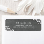 Étiquette Chalkboard et dentelle Rustic Barn Mariage (En situation)