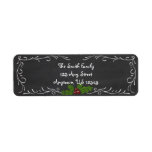 Étiquette Chalkboard Joyeux jours fériés<br><div class="desc">Un design original et amusant pour le tableau noir qui fera sensation à tous ceux qui reçoivent ce étiquette de adresse tendance sur vos enveloppes de vacances ! Personnalisable avec votre adresse ! N'oubliez pas de saisir toute la collection de coordination pour compléter votre message de vacances cette saison!</div>