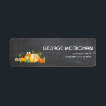 Étiquette Chalkboard Little Citrouille Halloween Adresse de<br><div class="desc">Chalkboard Little Citrouille Retourner l'étiquette d'adresse. Pour plus de personnalisation,  cliquez sur le bouton "Customiser" et utilisez notre outil de conception pour modifier ce modèle.</div>