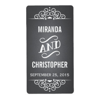 Étiquette Chalkboard Mariage personnalisé Favoriser les Étiq