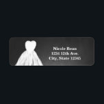 Étiquette Chalkboard Mariage robe nuptiale douche Invitation<br><div class="desc">Mariage Chalkboard habiller Bridal Shower Invitation Étiquettes. Éléments correspondants disponibles.</div>