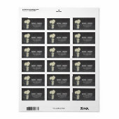 Étiquette Chalkboard Mason Jar Hydrangeas | MARIAGE (Feuille entière)